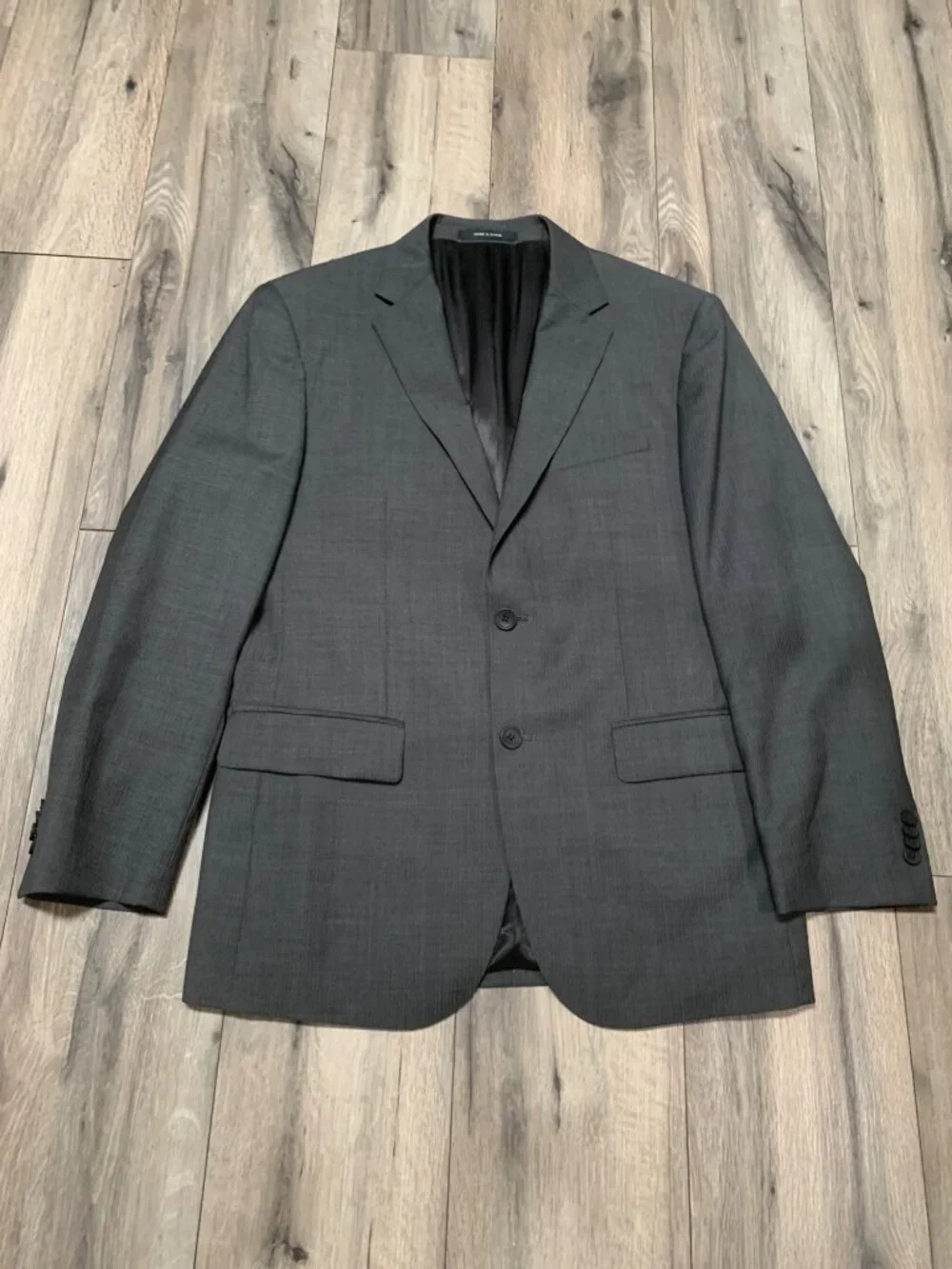 Awearness Kenneth Cole Mens Gray Wool Blend Suit Jacket Blazer Size 40R Two-Butt